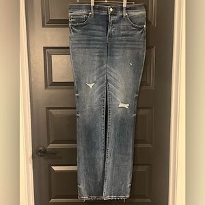 Express Skyscraper Mid Rise Denim Jeans Size 12 L NWOT